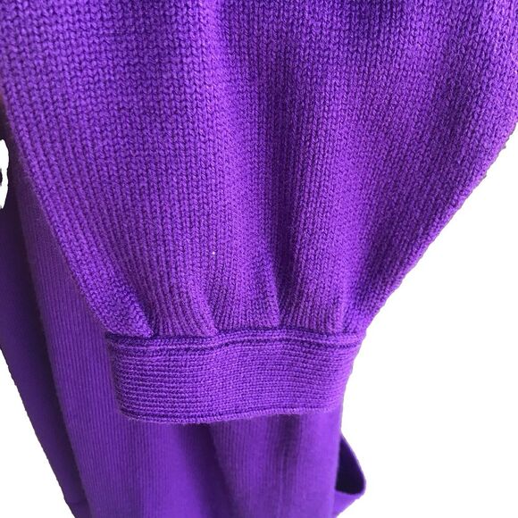 FITTING IMAGE Woman's Purple Cardigan Open Front Long Sleeves Pockets Sz 20/22 - Picture 14 of 16